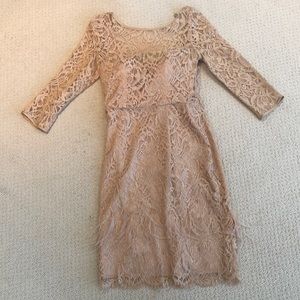 Beautiful beige lace dress.